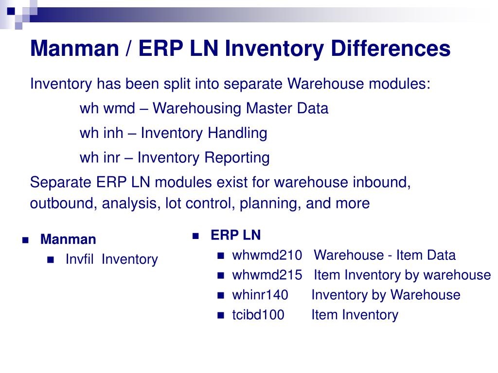PPT Manman to ERP LN Migration August 2006 PowerPoint Presentation