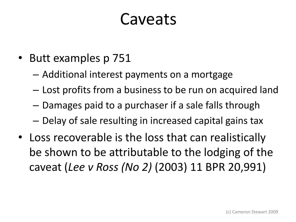 PPT Caveats and unregistered interests PowerPoint Presentation, free download ID424261