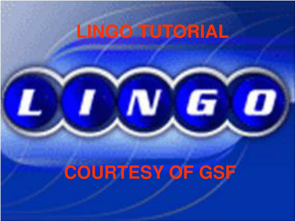 PPT LINGO TUTORIAL PowerPoint Presentation, free download ID424459