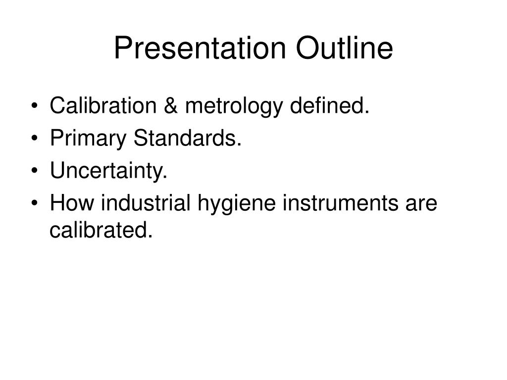 PPT Calibration of Industrial Hygiene Instruments PowerPoint