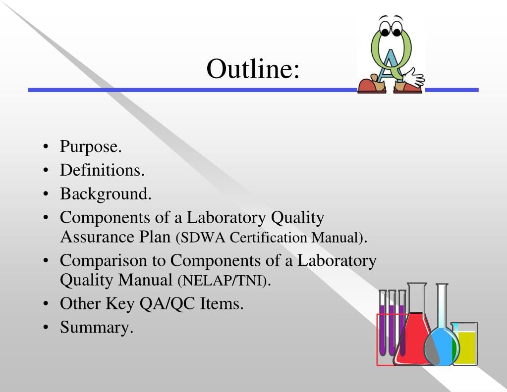 PPT SDWA “Laboratory Quality Assurance Plans” & NELAP/TNI “Laboratory