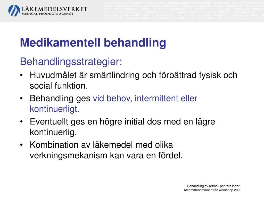 PPT Behandling av artros i perifera leder PowerPoint Presentation