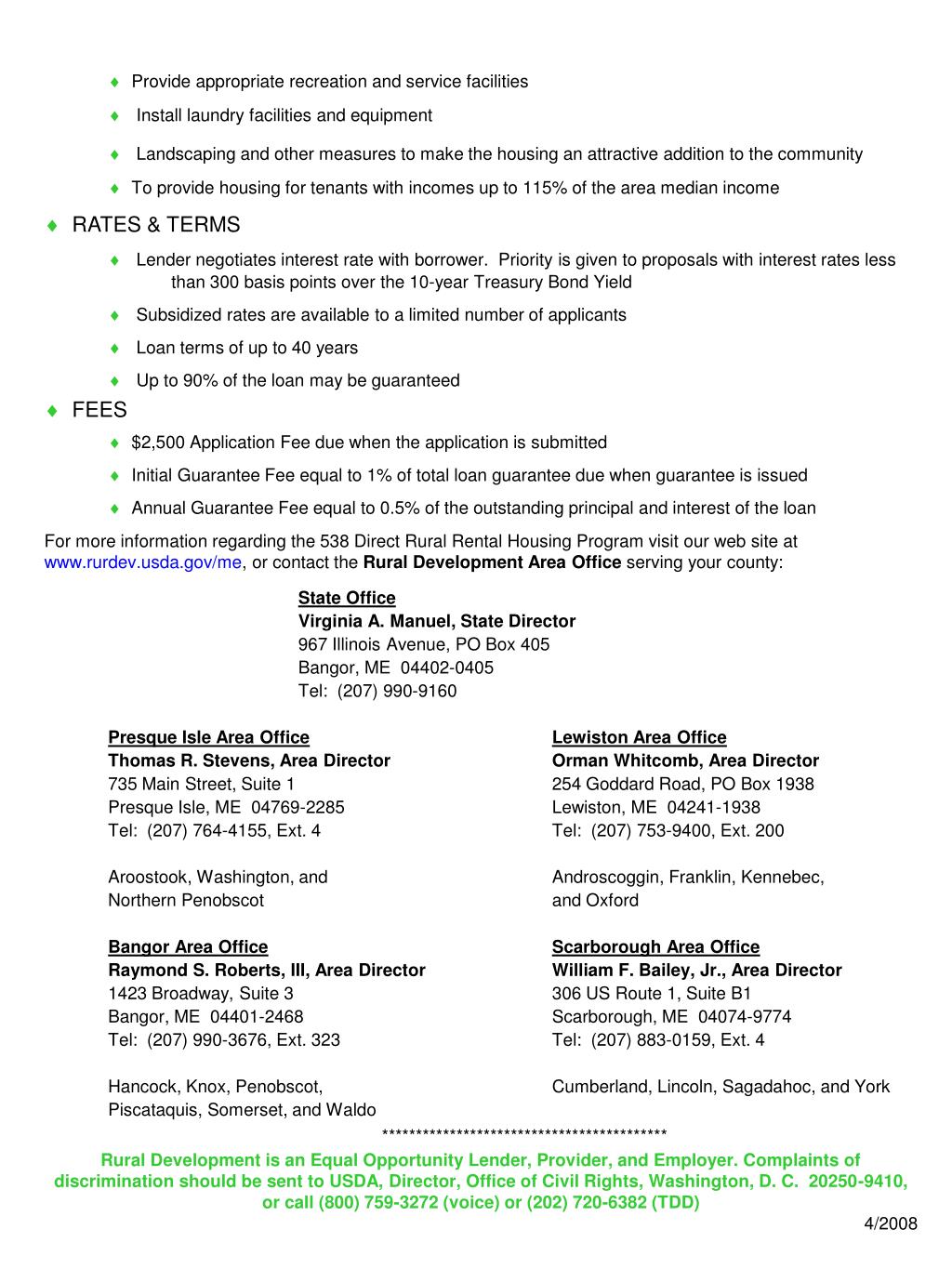 PPT USDA Rural Development 538 Guaranteed Rural Rental PowerPoint