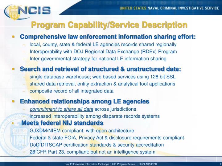 PPT Law Enforcement Information Exchange (LInX) Presentation to the