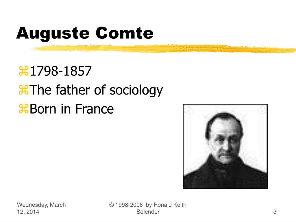 PPT SOC444 Sociological Theory Auguste Comte PowerPoint Presentation