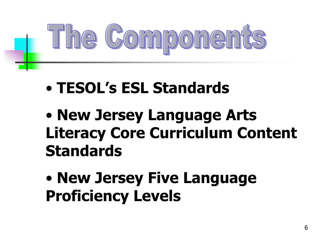 PPT New Jersey’s English Language Proficiency Standards Presenters
