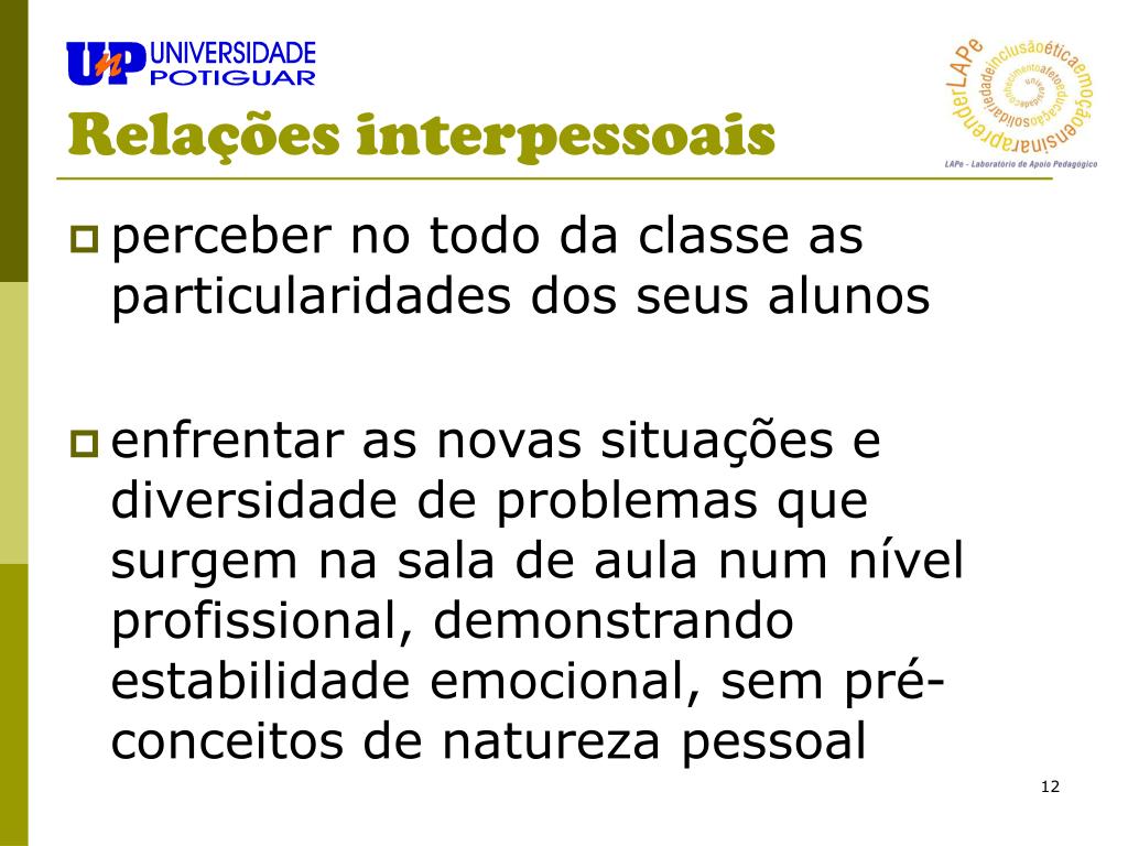 PPT POSTURA ÉTICA E AS RELAÇÕES INTERPESSOAIS DO PROFESSOR DO ENSINO