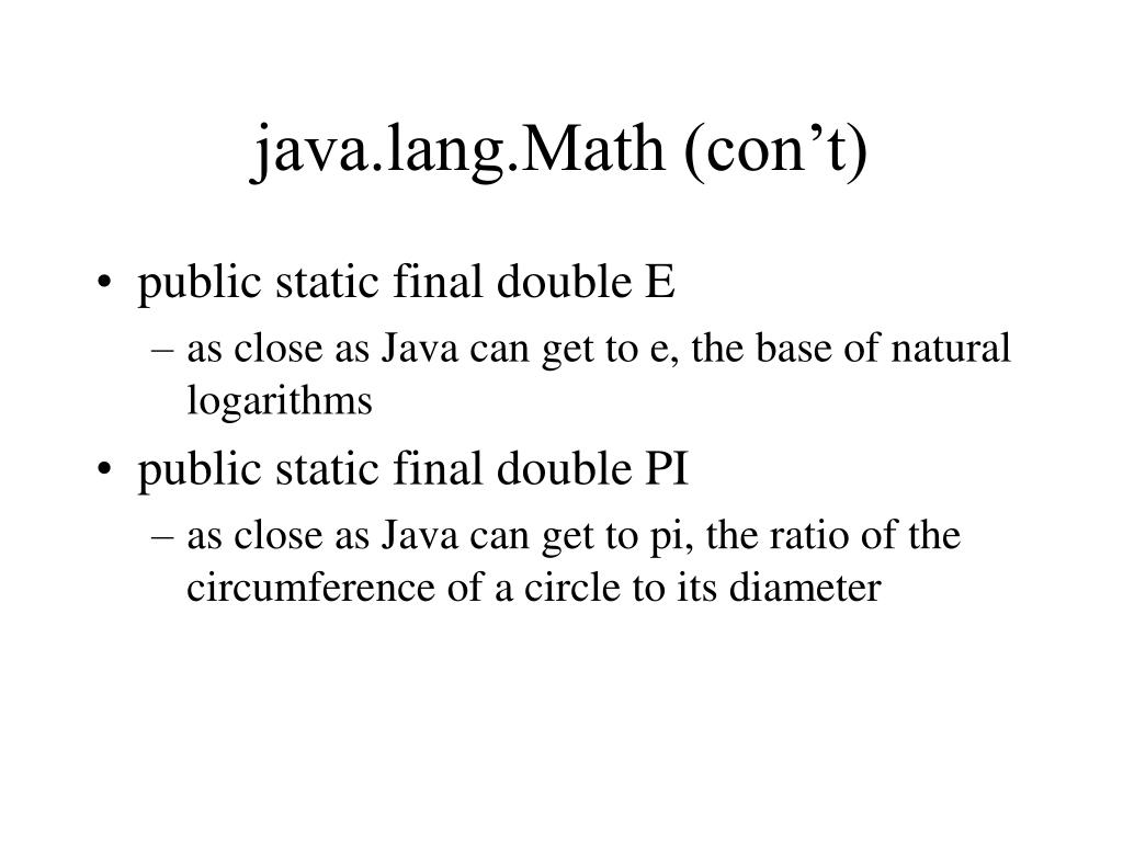 PPT The java.lang Package chapter 8 PowerPoint Presentation, free