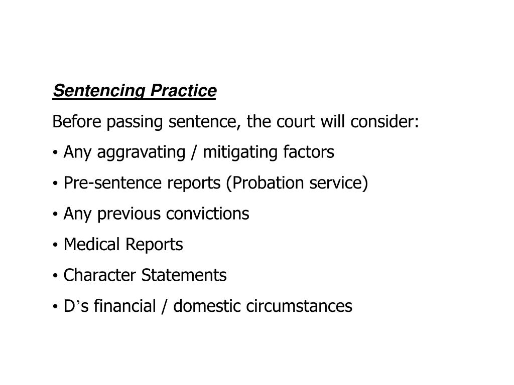 PPT Role of the Courts • Court decides what sentence should be
