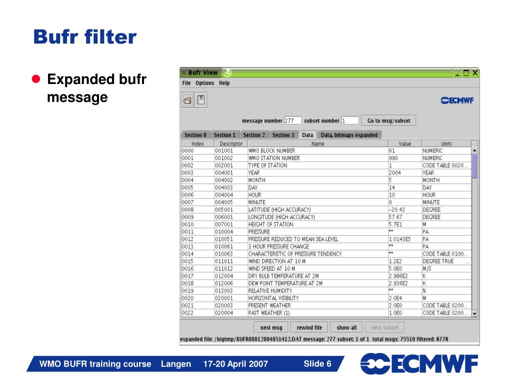 PPT - BUFR viewer PowerPoint Presentation, free download - ID:431827