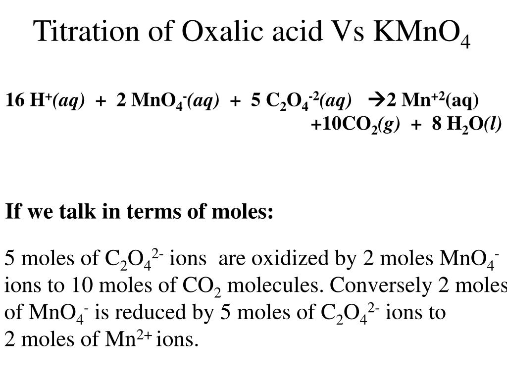 PPT REDOX TITRATION PowerPoint Presentation ID431911