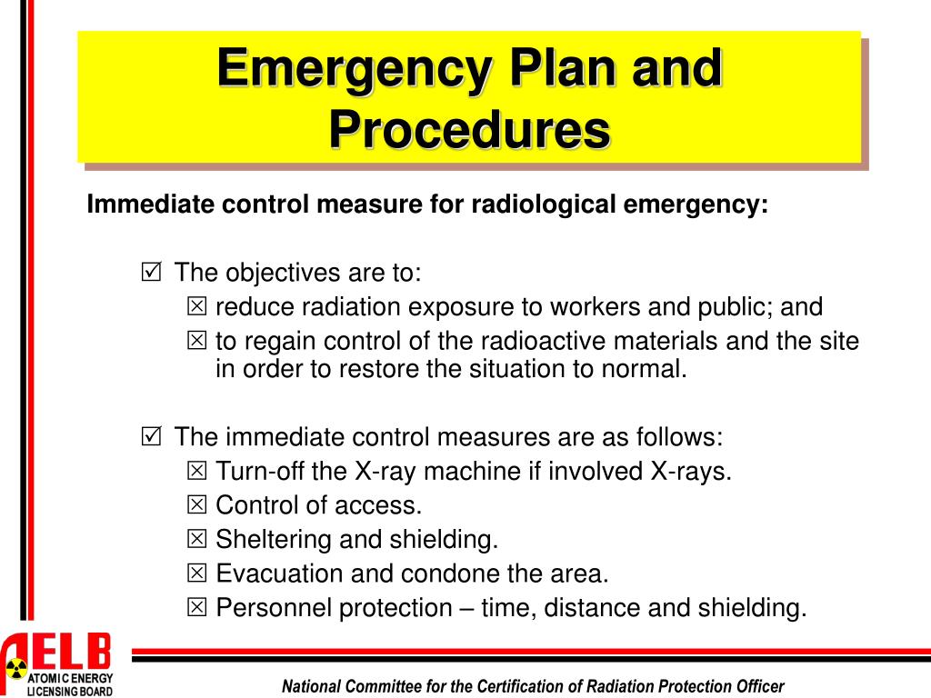 PPT PLANNING AND EMERGENCY PROCEDURES IN INDUSTRIAL RADIOGRAPHY