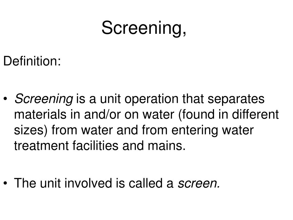 PPT Screening, PowerPoint Presentation, free download ID433436