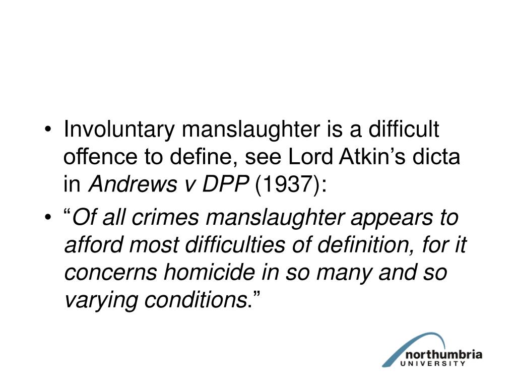 PPT INVOLUNTARY MANSLAUGHTER PowerPoint Presentation, free download