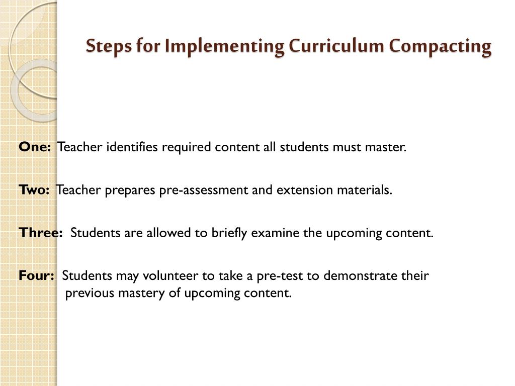PPT COMPACTING AND DIFFERENTIATION STRATEGIES WITH GIFTED STUDENTS
