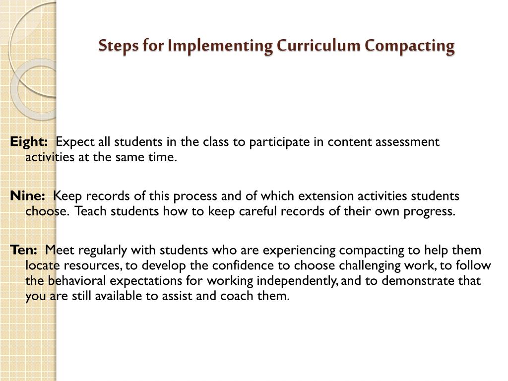 PPT COMPACTING AND DIFFERENTIATION STRATEGIES WITH GIFTED STUDENTS