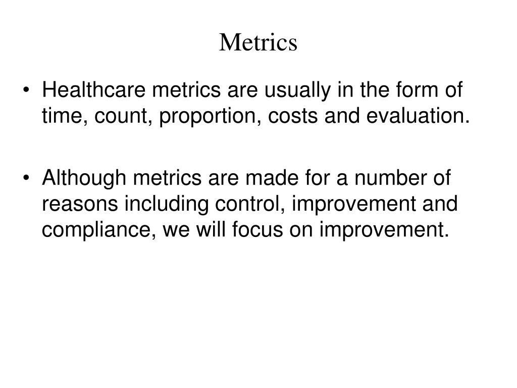 PPT ANALYSIS OF HEALTHCARE METRICS PowerPoint Presentation, free