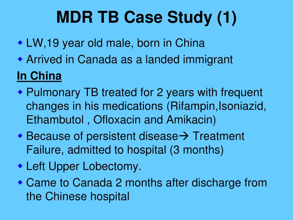PPT Management of Tuberculosis (TB) and MultidrugResistant TB (MDR
