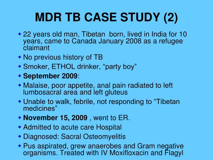 PPT Management of Tuberculosis (TB) and MultidrugResistant TB (MDR