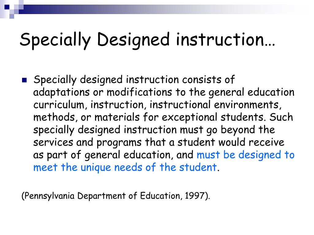 PPT Meeting the Needs of Special Education Students… PowerPoint