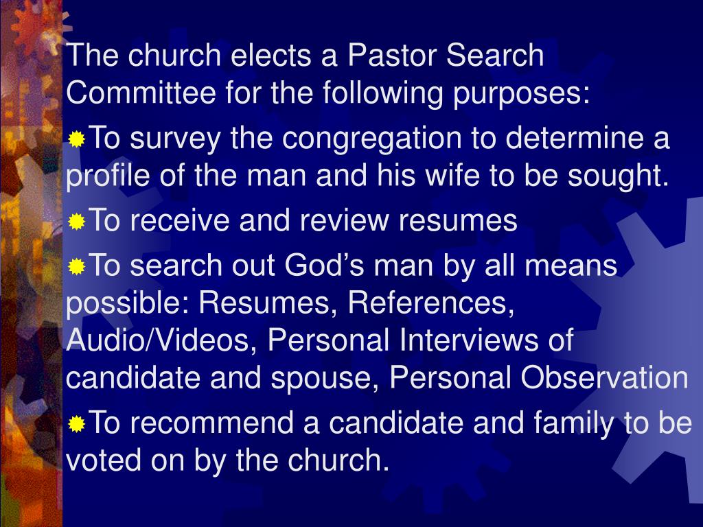 PPT Pastor Search Committee Training PowerPoint Presentation, free
