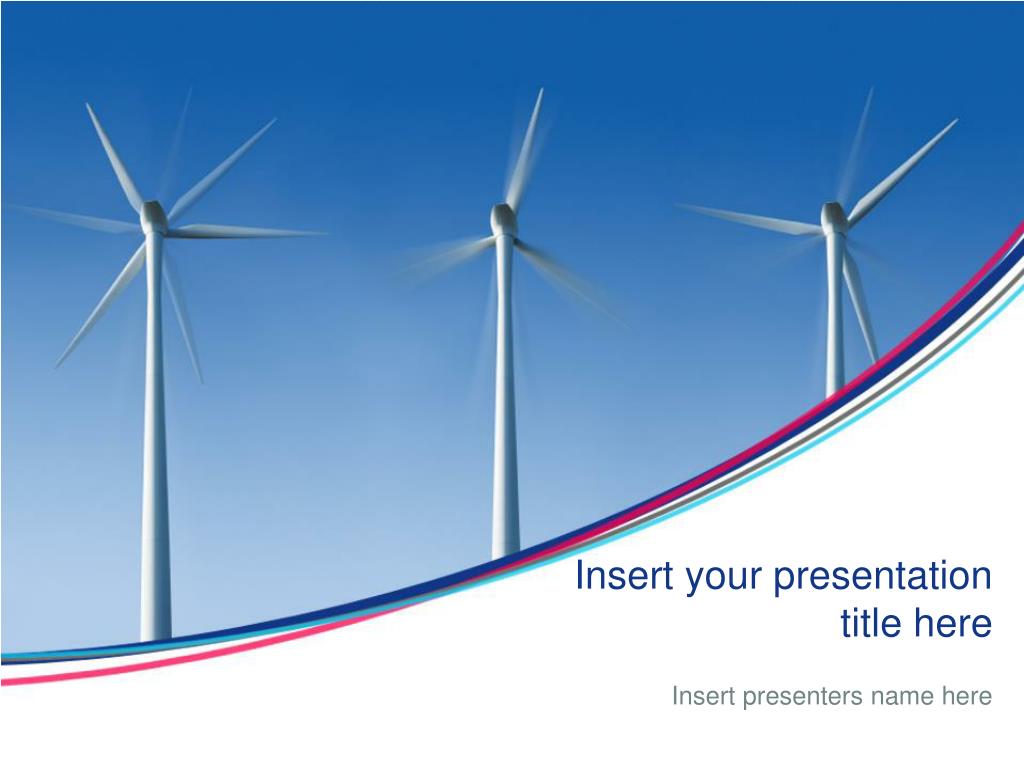 PPT Environmental Wind Turbines Powerpoint Template PowerPoint