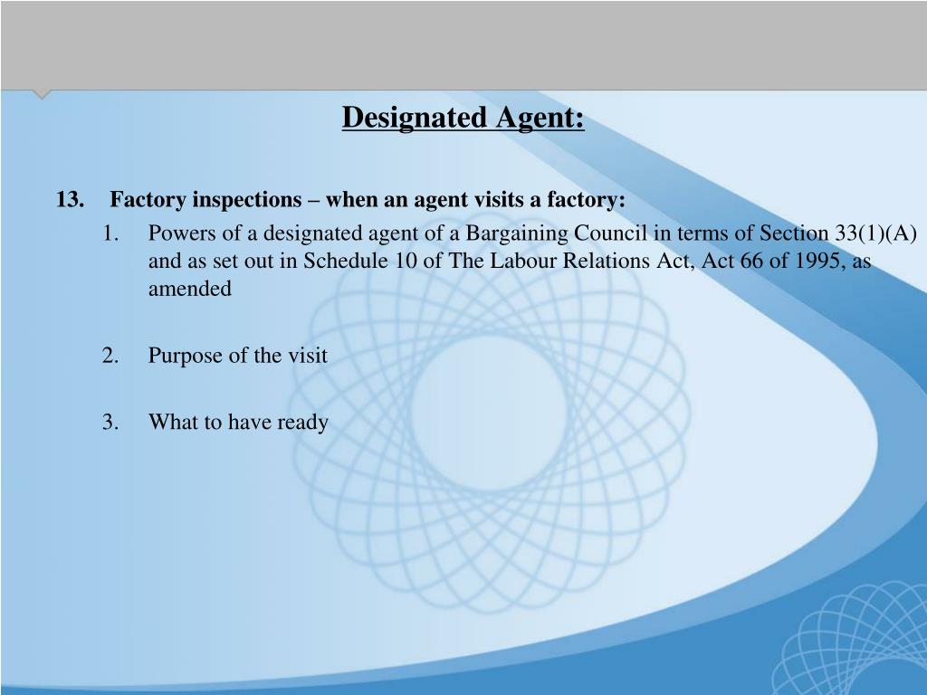 PPT NATIONAL BARGAINING COUNCIL FOR THE CLOTHING MANUFACTURING