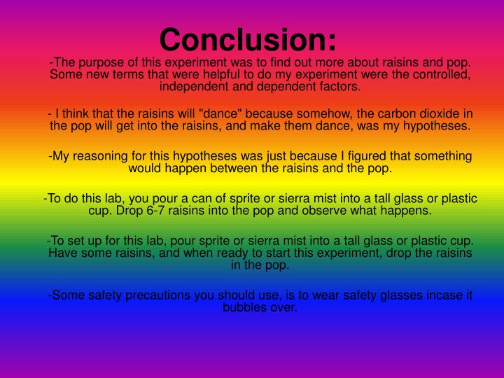 PPT Experiment Dancing Raisins PowerPoint Presentation ID440462