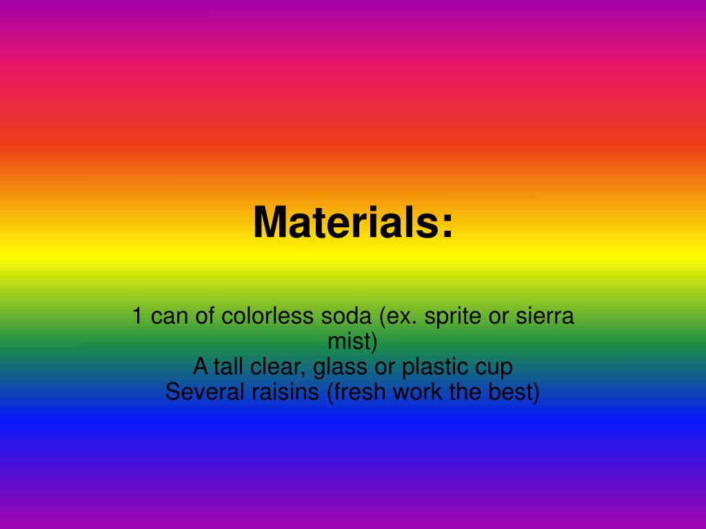 PPT Experiment Dancing Raisins PowerPoint Presentation, free