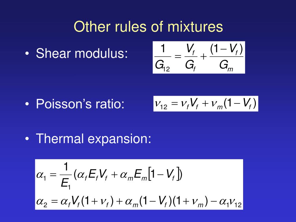 PPT Rules of Mixture for Elastic Properties PowerPoint Presentation