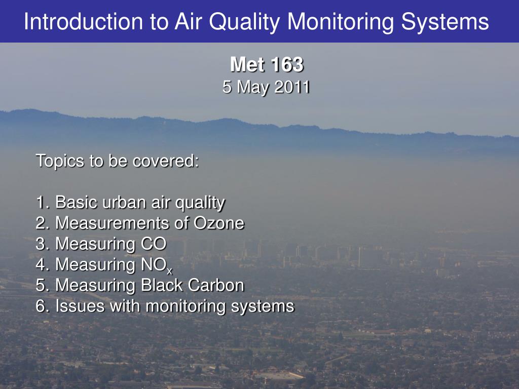PPT Introduction to Air Quality Monitoring Systems PowerPoint