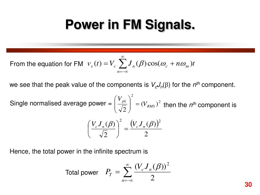 PPT Angle Modulation Frequency Modulation PowerPoint