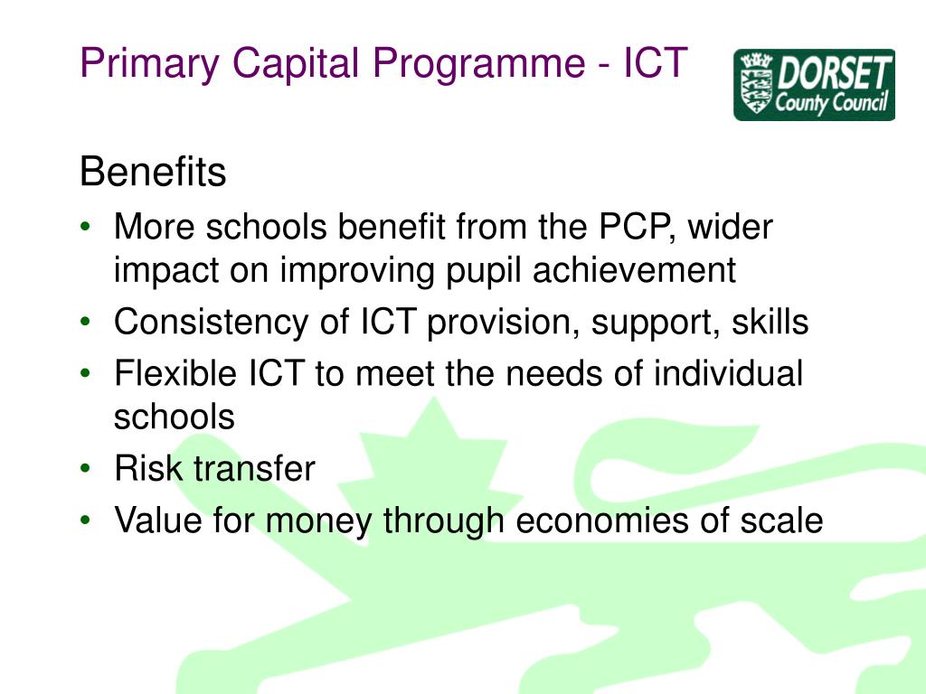 PPT ICT through the Modernising Schools Project and the Primary