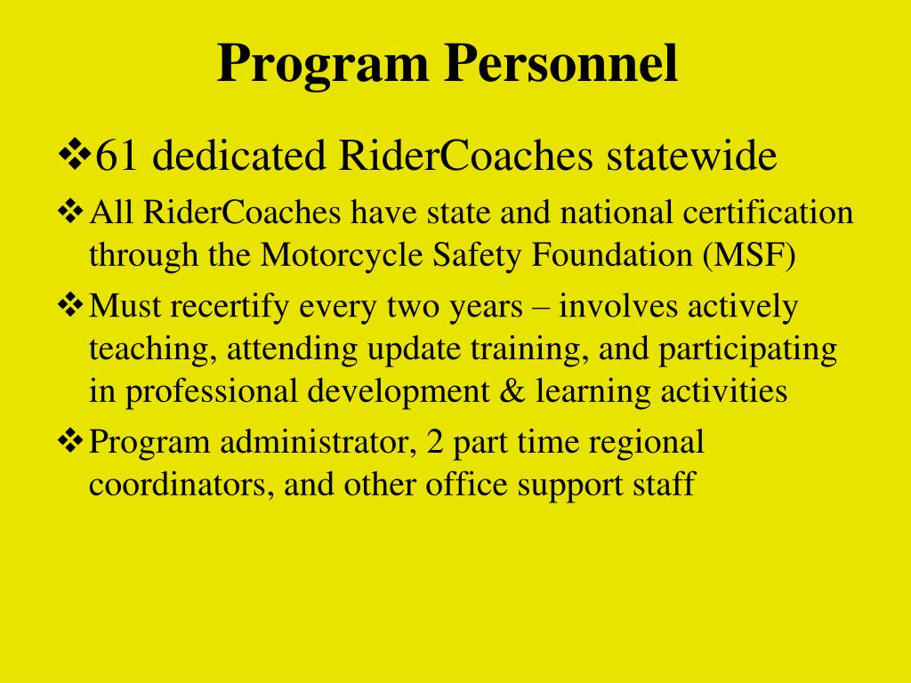 PPT South Dakota Motorcycle Rider Education Program Presentation by