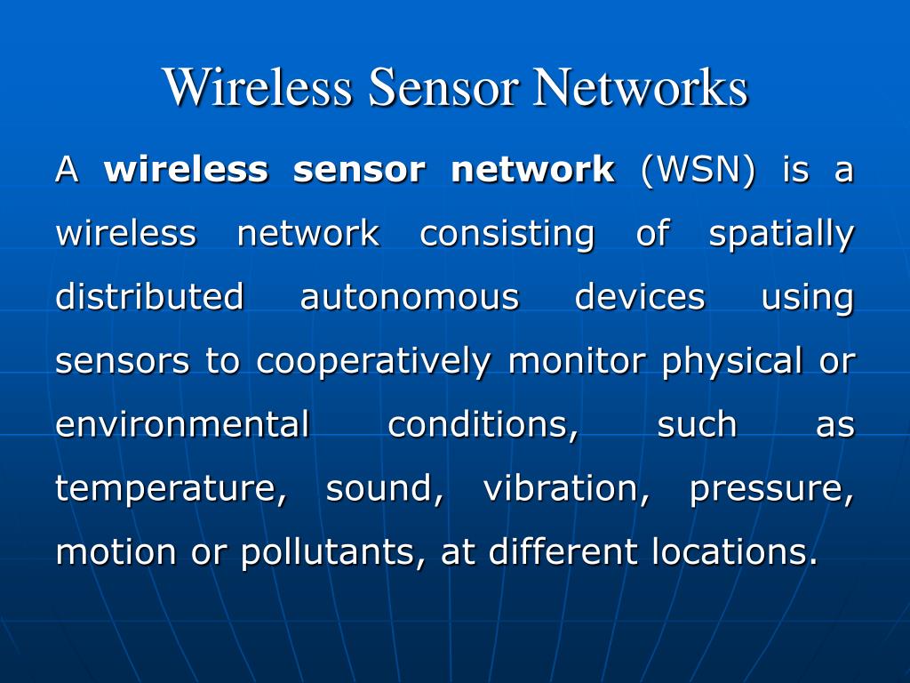 PPT Introduction To Wireless Sensor Networks PowerPoint Presentation ID443148