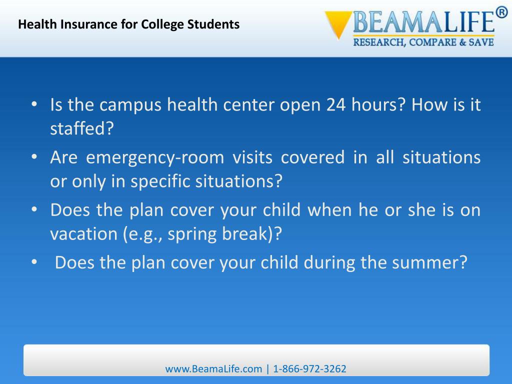 PPT Health Insurance for College Students PowerPoint Presentation