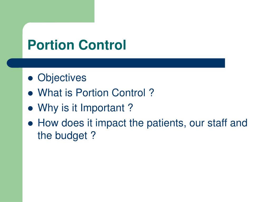 PPT Portion Control PowerPoint Presentation ID443928