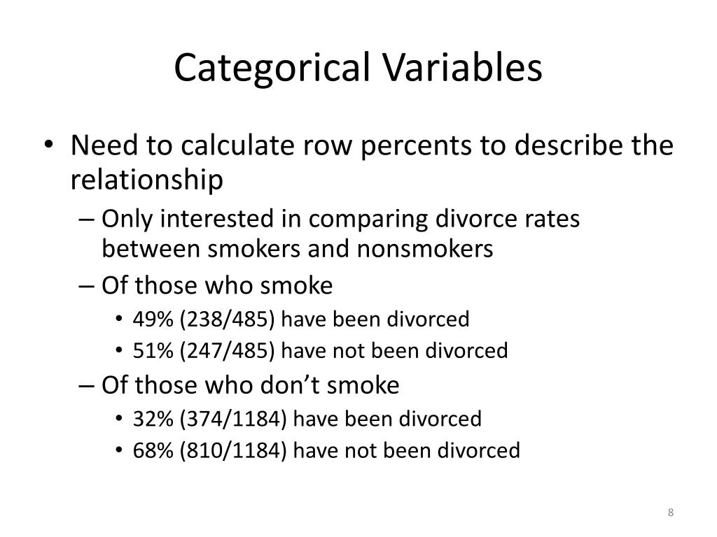 PPT Categorical Variables, Relative Risk, Odds Ratios PowerPoint
