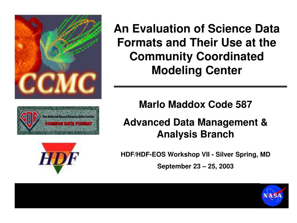 PPT Marlo Maddox Code 587 Advanced Data Management & Analysis Branch