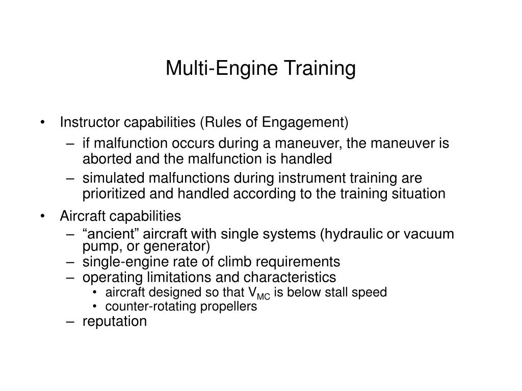 PPT - Multi-Engine Training And The PTS PowerPoint Presentation, free
