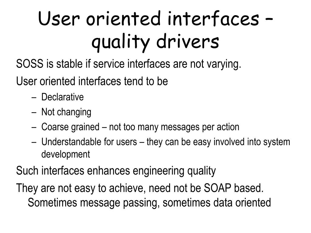 PPT Service Orientation and the Quality Indicators for Software