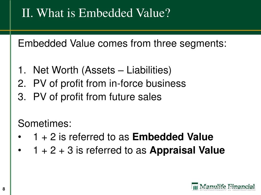 PPT An Introduction to Embedded Value PowerPoint Presentation, free