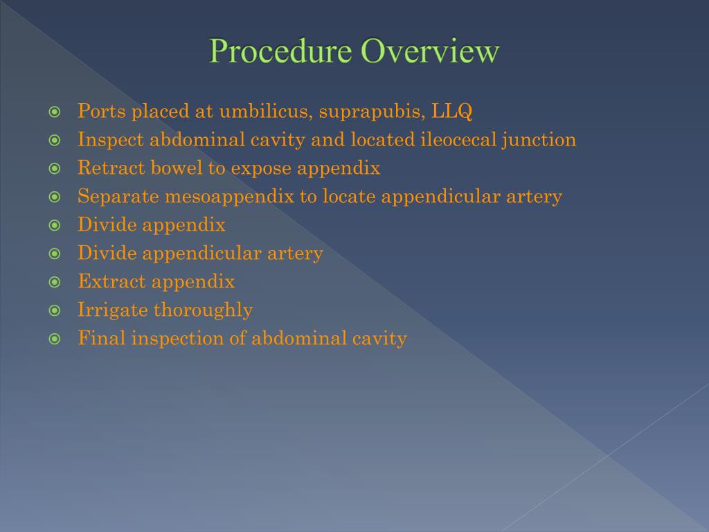 PPT Laparoscopic Appendectomy PowerPoint Presentation, free download ID448972