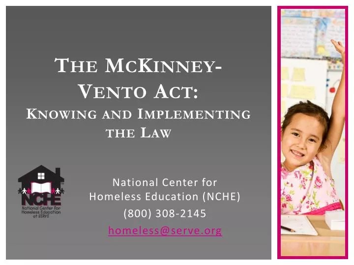 PPT The McKinneyVento Act Knowing and Implementing the Law