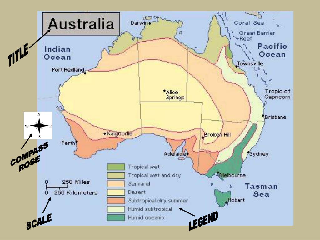 Australia Map With Compass Rose PPT GHSGT in Social Studies PowerPoint Presentation, free download