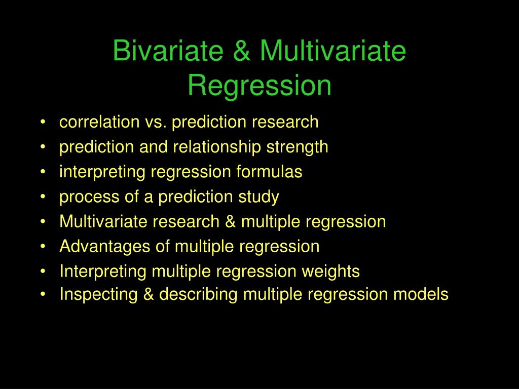 PPT Bivariate & Multivariate Regression PowerPoint Presentation ID