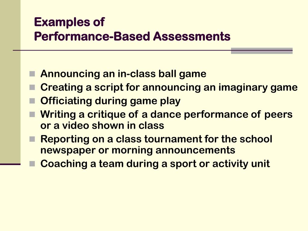 PPT Performance Based Assessment PowerPoint Presentation, free download ID455276