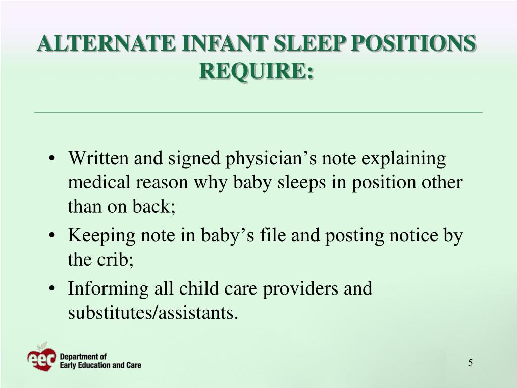 PPT Step One Know the Regulations EEC Infant Sleep Regulations