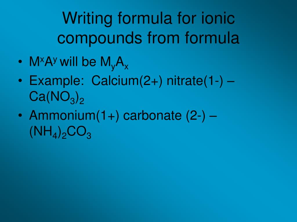 PPT Compound Names and Formulas PowerPoint Presentation, free