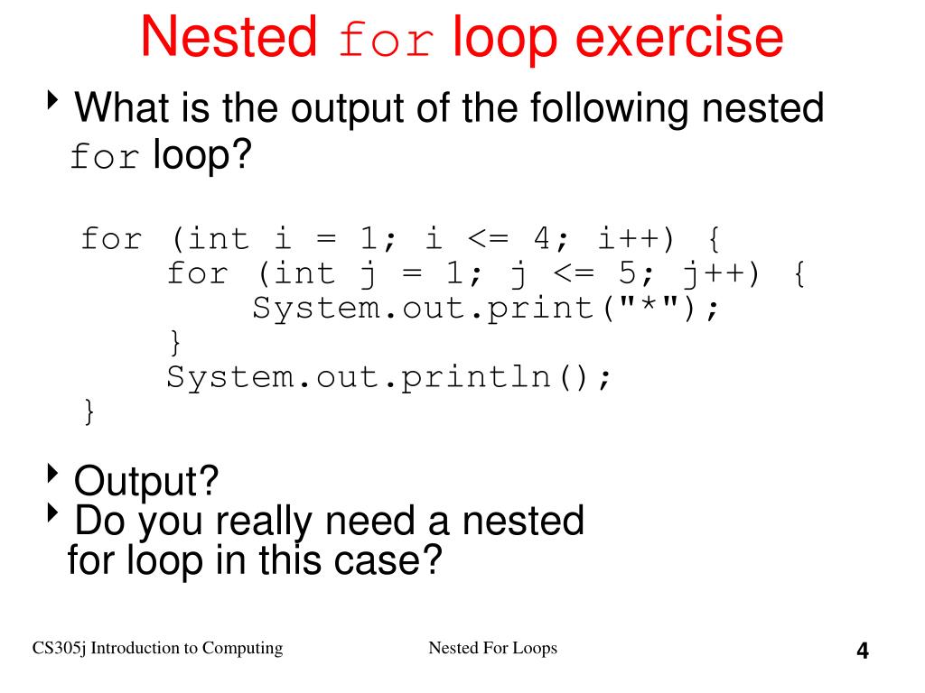PPT Topic 6 Nested for Loops PowerPoint Presentation, free download